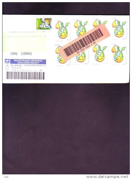BRASILE  2009 - Raccomandata Per L´Italia - Lettres & Documents