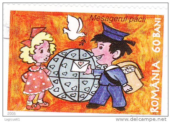 Messenger Of Peace - Romania, Stamp Used,perfect Shape. - Local Post Stamps