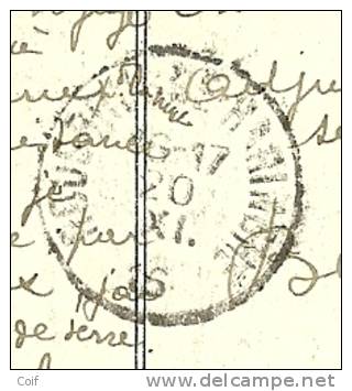 Kaart Vanuit LOURDES Met Stempel PMB En Met Als Aankomst ROUSBRUGGE-HARINGHE Op 20/11/1916 (onbezet Belgie) - Zone Non Occupée