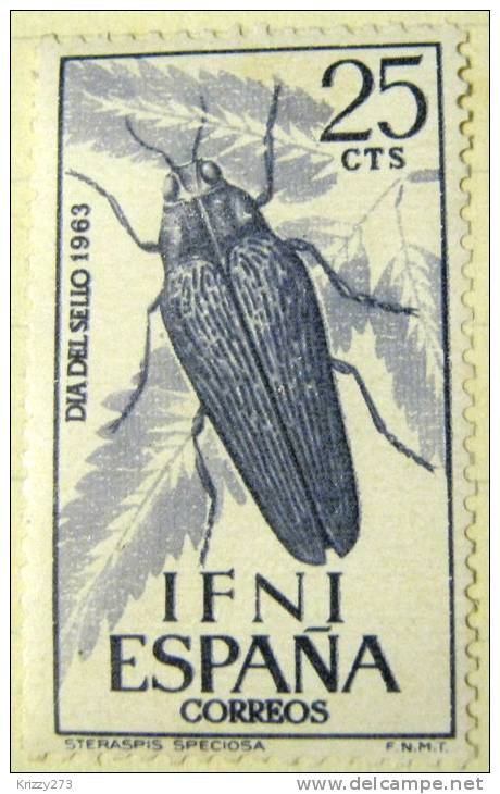 Ifni 1963 Beetle Steraspis Speciosa 25c - Mint Hinged - Ifni