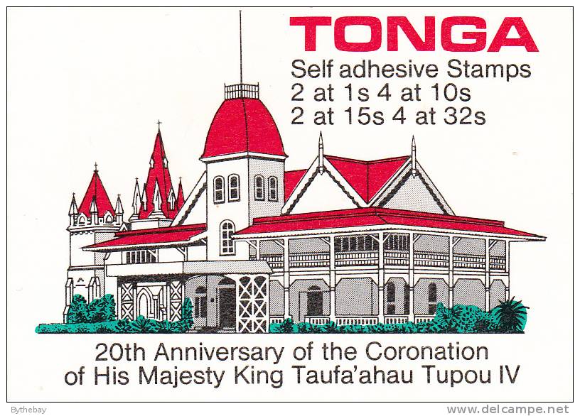 Tonga MNH Booklet Scott #659a King Taufa'ahau IV 20th Anniversary Of Coronation - Tonga (1970-...)