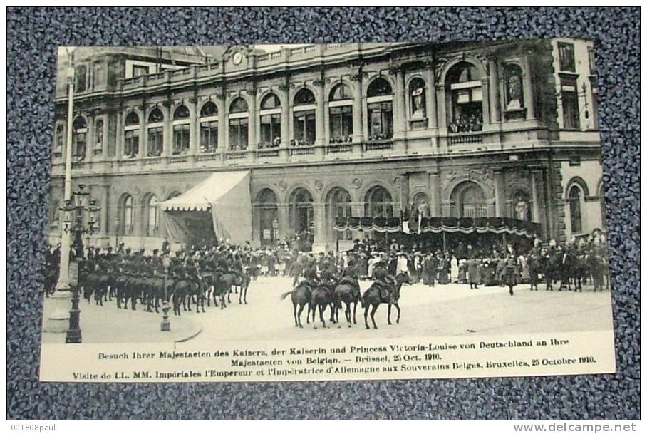 Visite De LL.MM. Impériales L´empereur Et L´impératrice D´allemagne Aux Souverains Belges - Bruxelles 25 Octobre 1910 - Empfänge