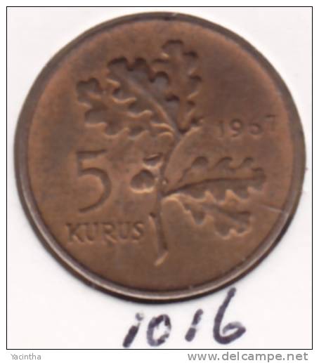 @Y@  Turkije  5 Kurus 1967   (1016) - Turquie