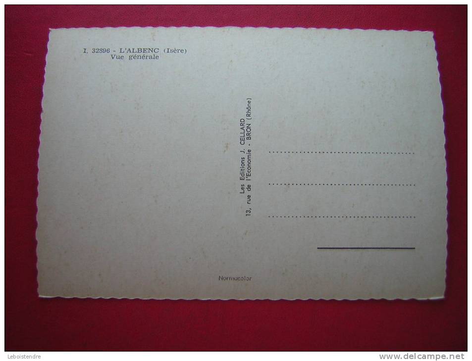 CPSM    38    L´ALBENC      VUE GENERALE     NON VOYAGEE - L'Albenc