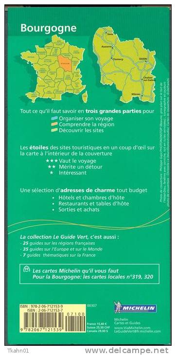 GUIDE VERT   MICHELIN  " BOURGOGNE "   DE 2006  COMME NEUF - Michelin (guides)