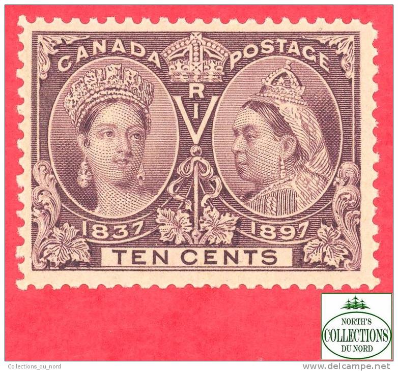 Canada # 57 Scott /Unisafe - MINT NEVER HINGED F/VF - 10 Cents - Diamond Jubilee Issue - Neuf  Sans Charnière F/VF - Ungebraucht