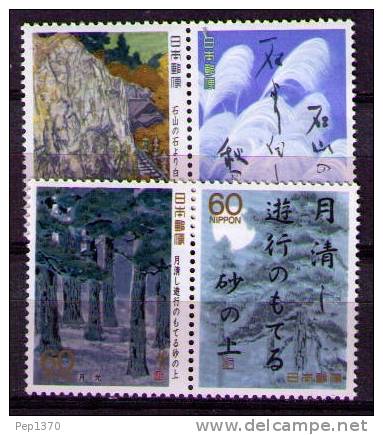 JAPON 1989 - POEMAS DE VIAJES (IX) - YVERT Nº 1719-1722 - Unused Stamps
