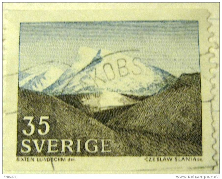 Sweden 1966 Fjeld Mountain 35ore - Used - Oblitérés