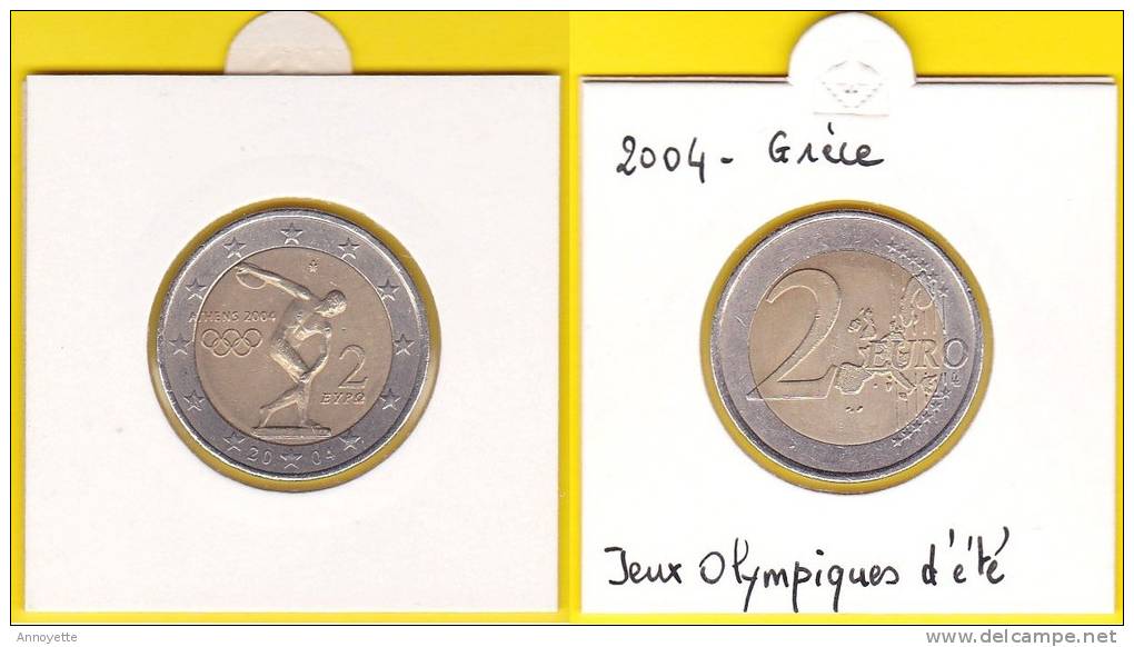 Commémorative 2 Euros. Jeux Olympiques D´été, Athènes - Grèce 2004 - Griekenland