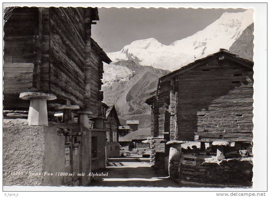 Ref 60 CPSM SUISSE SAAS FEE Mit Alphubel Cachet Postale Lausanne 1963 2 Scans - Saas Im Prättigau