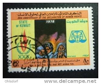 KUWAIT 1978: Scott 770 / Y&amp;T 796  / Mi 812 / SG 813, Human Rights, O - FREE SHIPPING ABOVE 10 EURO - Koeweit