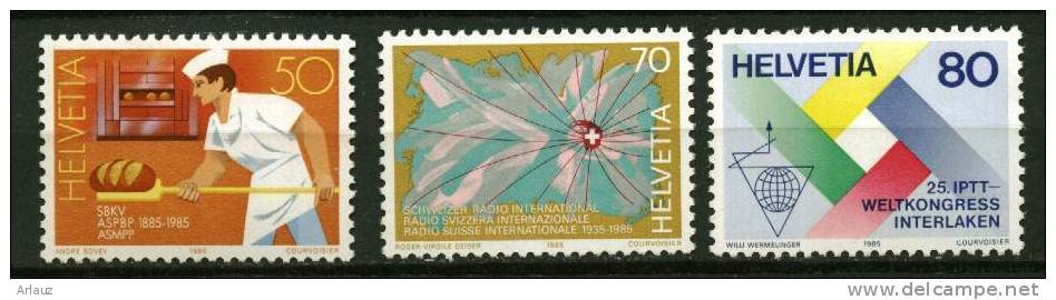 SUISSE.1985.COMMEMORATIF.     .  (YVERT N° 1230-1232) - Nuevos