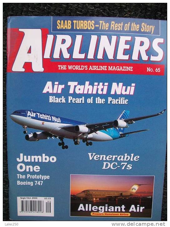 RIVISTA AIRLINERS N° 65 SEPT/OCT 2000 Aviazione Aerei - Verkehr