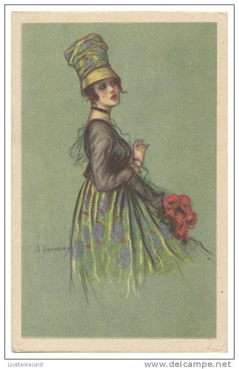 ILLUSTRATEURS - Femme Par A. ZANDRINO (Nº 23-6) Carte Postale - Zandrino