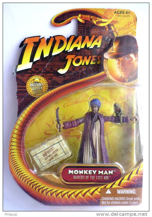 BLISTER FIGURINE INDIANA JONES - RAIDERS OF THE LOST ARK - HASBRO 2008 - MONKEY MAN - Other & Unclassified