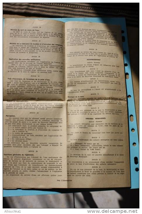 Commune De ROGLIANO En Corse :règlement Service Des Eaux, Assainissement-ordures Ménagères Conseil Municipal:1962/1975 - Europe