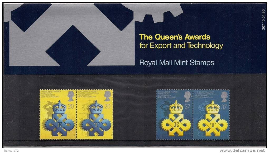 1990 - The Queen's Awards For Export And Technology - Presentation Packs