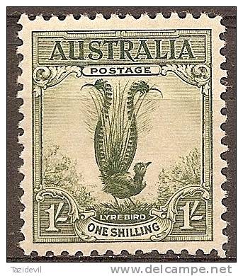 AUSTRALIA - 1932 1/- Lyrebird. Scott 141. Mint Hinged * (Tiny Hinge Thin) - Neufs