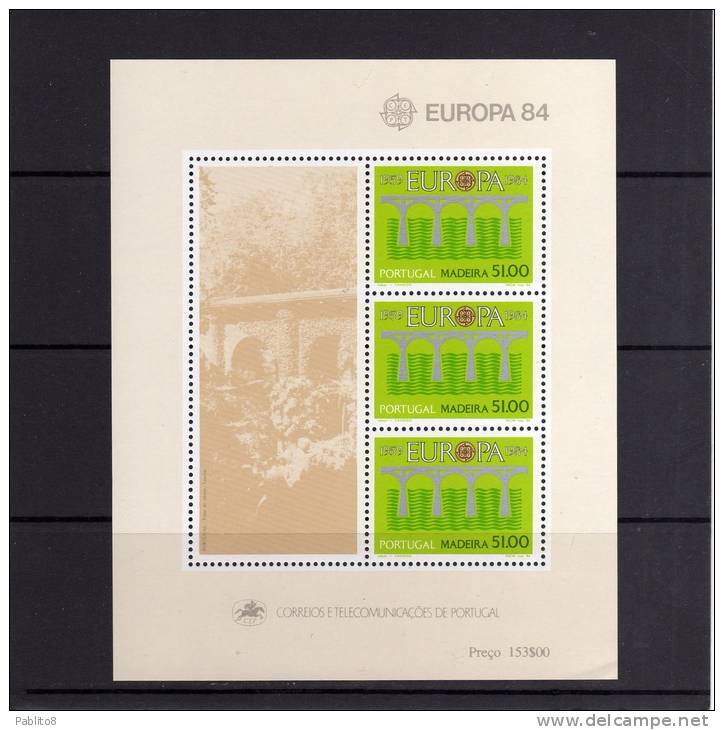 MADERA - MADEIRA 1984 EUROPA FOGLIETTO MNH - Madeira