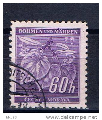 DR+ Böhmen Und Mähren 1941 Mi 65 Linde - Usati