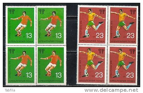 BULGARIA \ BULGARIE ~ 1978 - World.Foot.Cup Argentina´78 - Block De Quatre / Bl De 4 ** - 1978 – Argentine