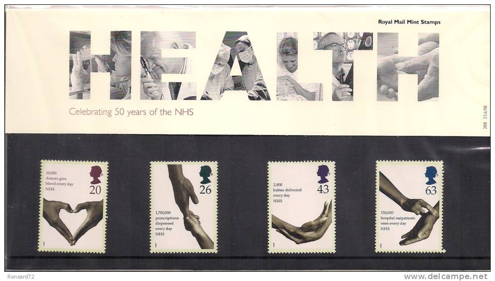 1998 - Health Celebrating 50 Years Of The NHS - Presentation Packs