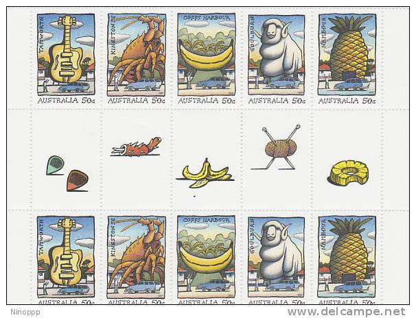 Australia  2007 Australian Icons Gutter Strip MNH - Feuilles, Planches  Et Multiples