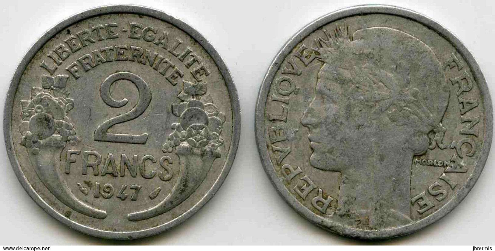 France 2 Francs 1947 GAD 538b KM 886a.1 - 2 Francs