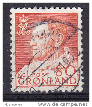 Greenland 1963 Mi. 57     80 (Ø) King König Frederik IX. (Cz. Slania) - Gebraucht