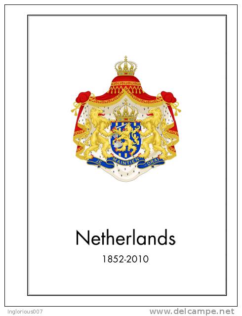 NETHERLANDS STAMP ALBUM PAGES 1852-2011 (332 Color Illustrated Pages) - English