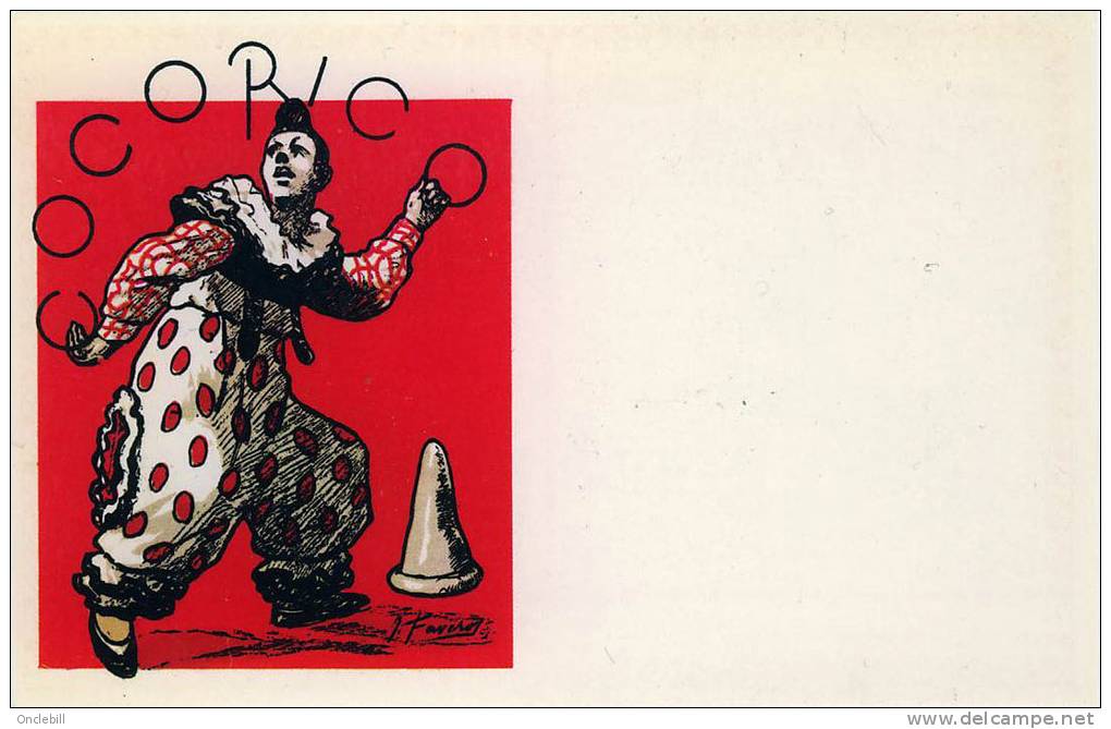 FAVEROT Clown Cocorico ADECA Neudin 1979 Tirage Numéroté N°904/1000 état Superbe - Kokoschka