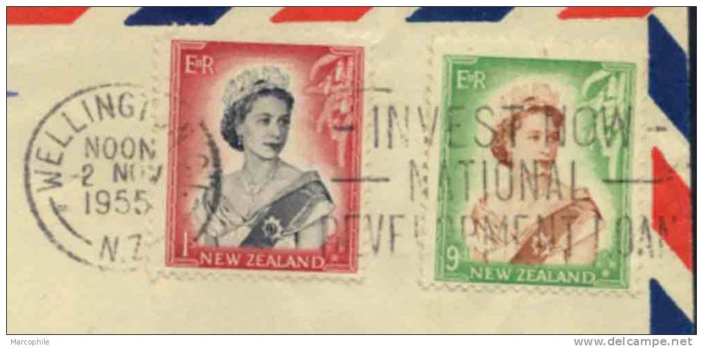 NOUVELLE ZELANDE - NEW ZEALAND / 1955 WELLINGTON LETTRE AVION POUR L ALLEMAGNE (ref 2442) - Lettres & Documents