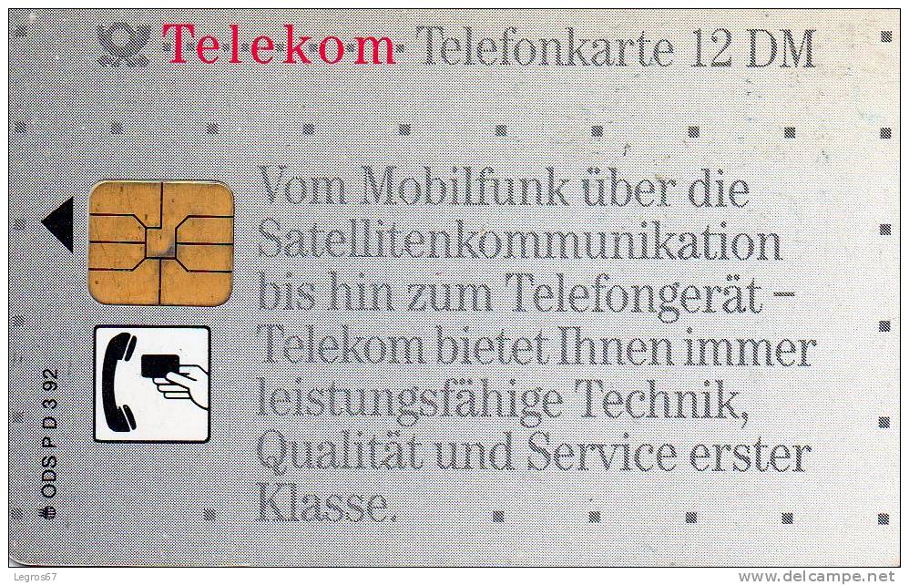 TELECARTE T 12 DM - HIGH TECH VON MENSCH... - A + AD-Series : D. Telekom AG Advertisement