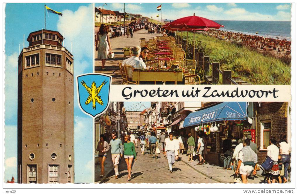 Nederland/Holland, Zandvoort, Groeten Uit, 3-luik, 1968 - Zandvoort