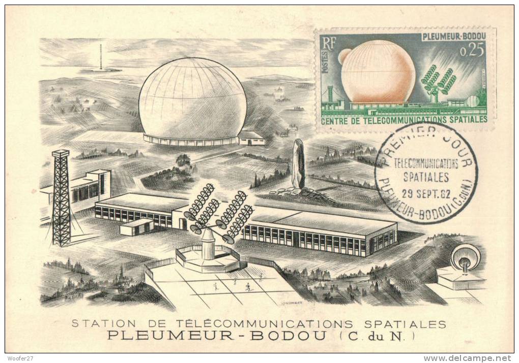 CP  PLEUMEUR BODOU   Station De Télécommunications Spatiales - Pleumeur-Bodou