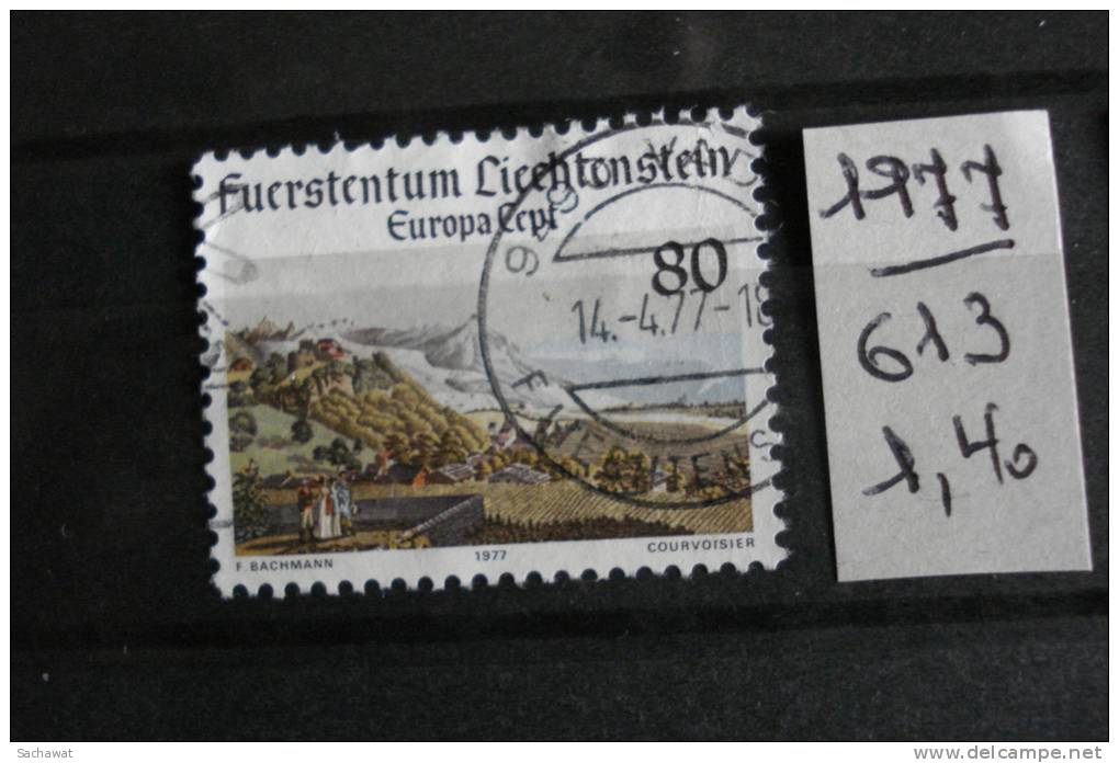 Liechtenstein - Europa 80r "Vue De Vaduz" - Année 1977 - Y.T. 613 - Oblitéré - Used - Gestempeld. - Oblitérés