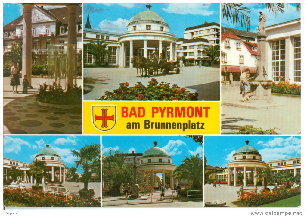 2 POSTCARDS-GERMANY-BAD PYRMONT-CIRCULATED-1988 - Bad Pyrmont