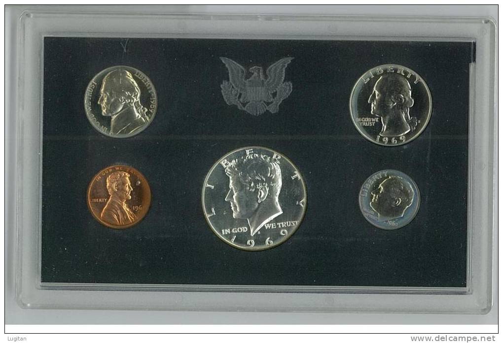 NUMISMATICA - STATI UNITI - U.S.A. - COMPLETE MINT SET UNCIRCULATED - YEAR 1969 - ORIGINAL - Gedenkmünzen
