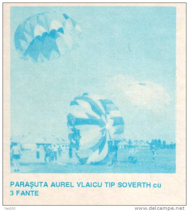 CONSAUREL VLAICU PARACHUTE, 1994, CARD STATIONERY, ENTIER POSTAL, UNUSED, ROMANIA - Parachutespringen