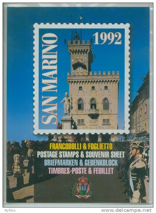 SAN MARINO  1992 LIBRO UFFICIALE  COMPLETO - Full Years