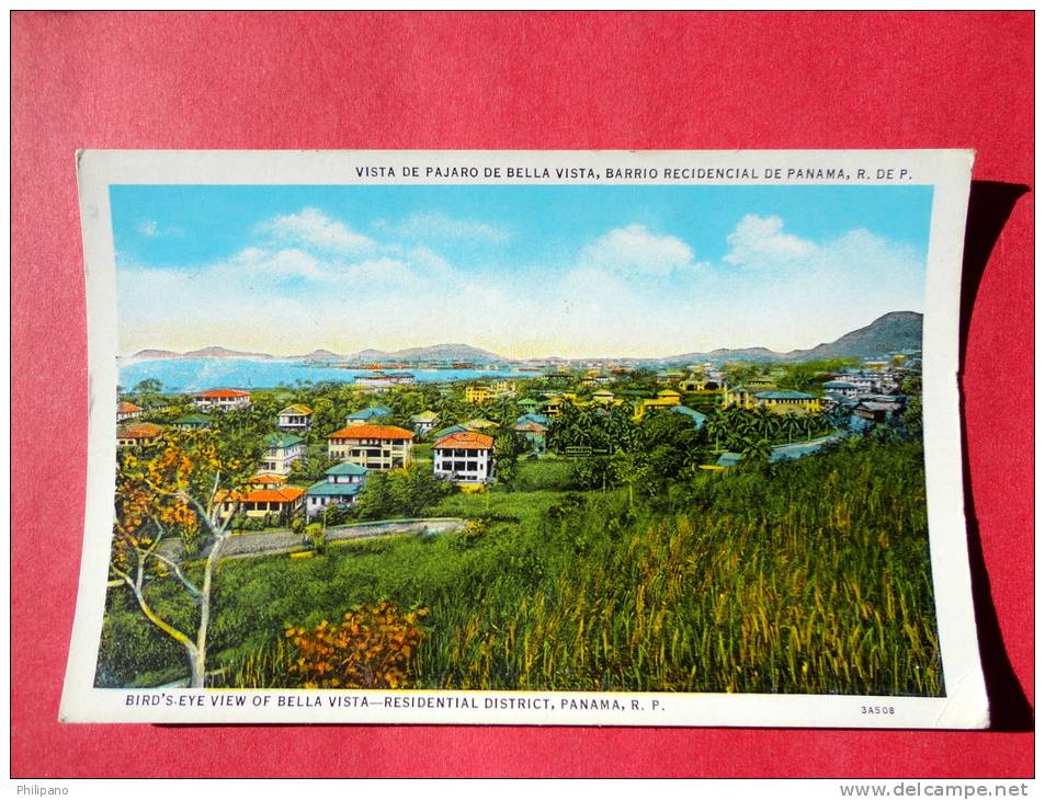 Panama-- A Birds Eye View Bella Vista  Residential District - Not Mailed-- Vintage Wb ---   ---  Ref 457 - Panama