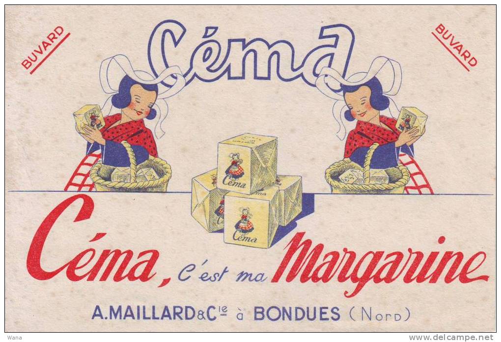 Buvard Margarine CEMA A.MAILLARD Et Cie à BONDUES - Milchprodukte