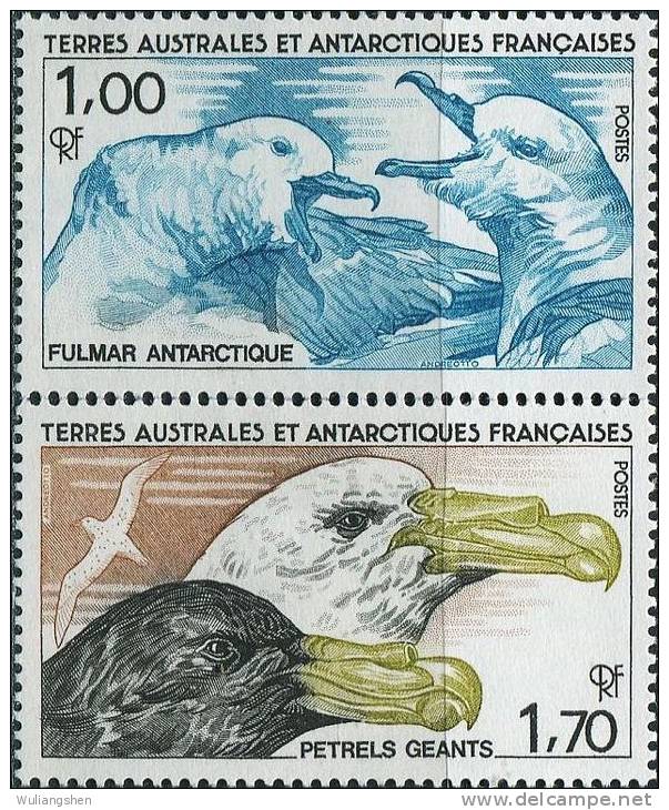 FN0550 TAAF 1985 Seabirds 2v MLH - Used Stamps