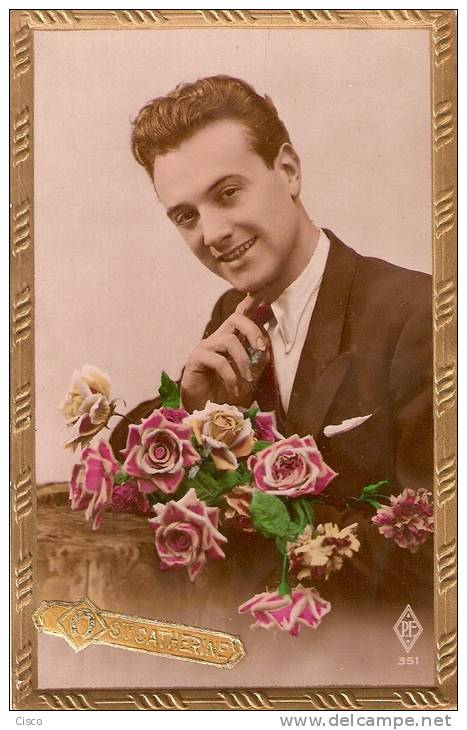 Vive Sainte Catherine - Jeune Homme Avec Bouquet De Roses - Saint-Catherine's Day