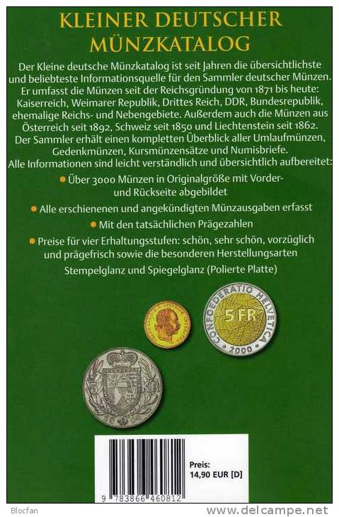 Kleiner Deutschland Münz Katalog 2012 Neu 15€ Für Numismatik Mit Österreich Schweiz Und Lichtenstein Old And New Germany - Autres & Non Classés