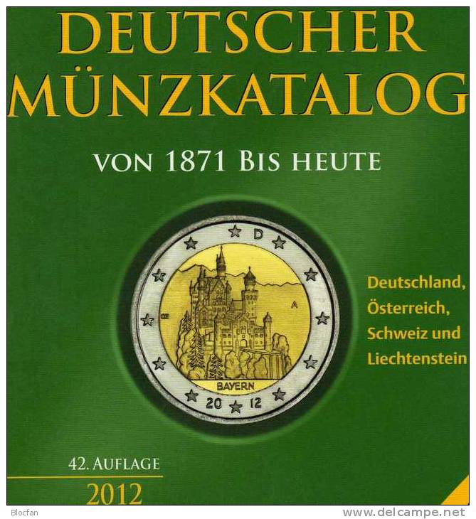 Kleiner Münz Katalog 2012 Deutschland Neu 15€ Für Numismatik Mit Österreich Schweiz Und Lichtenstein Old And New Germany - Autres & Non Classés