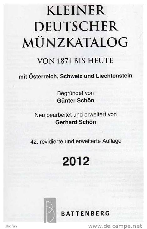 Kleiner Münz Katalog 2012 Deutschland Neu 15€ Für Numismatik Mit Österreich Schweiz Und Lichtenstein Old And New Germany - Autres & Non Classés