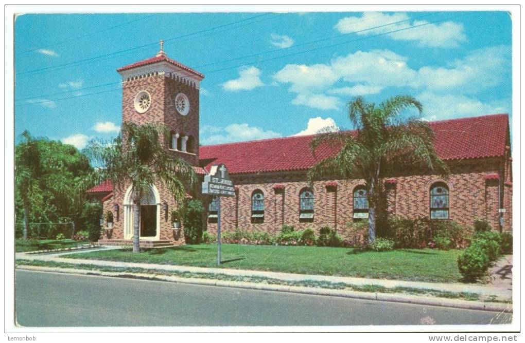 USA, St. Paul Evangelical United Brethren Church, Tampa, Florida, 1959 Used Postcard [P8441] - Tampa