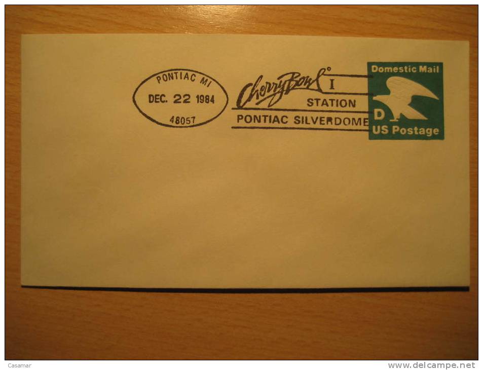 USA Pontiac 1984 Cherry Pontiac Silverdome Cancel Cover American Football Cup Soccer Futbol Americano Super Bowl - Fußball-Amerikameisterschaft