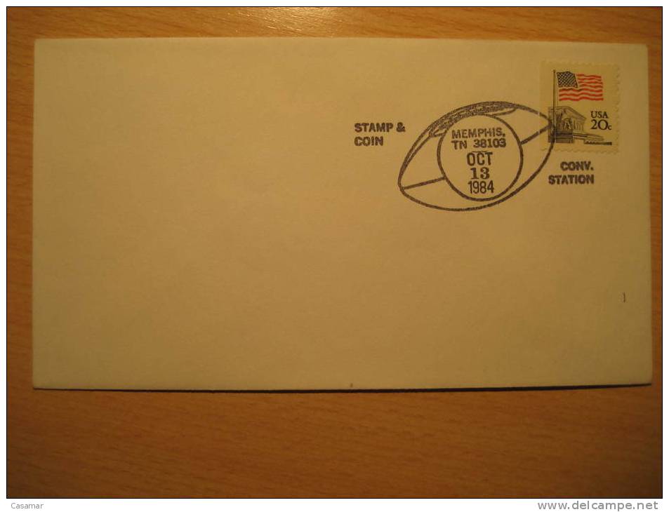 USA Memphis 1984 Cancel Cover American Football Cup Soccer Futbol Americano Super Bowl - Fußball-Amerikameisterschaft